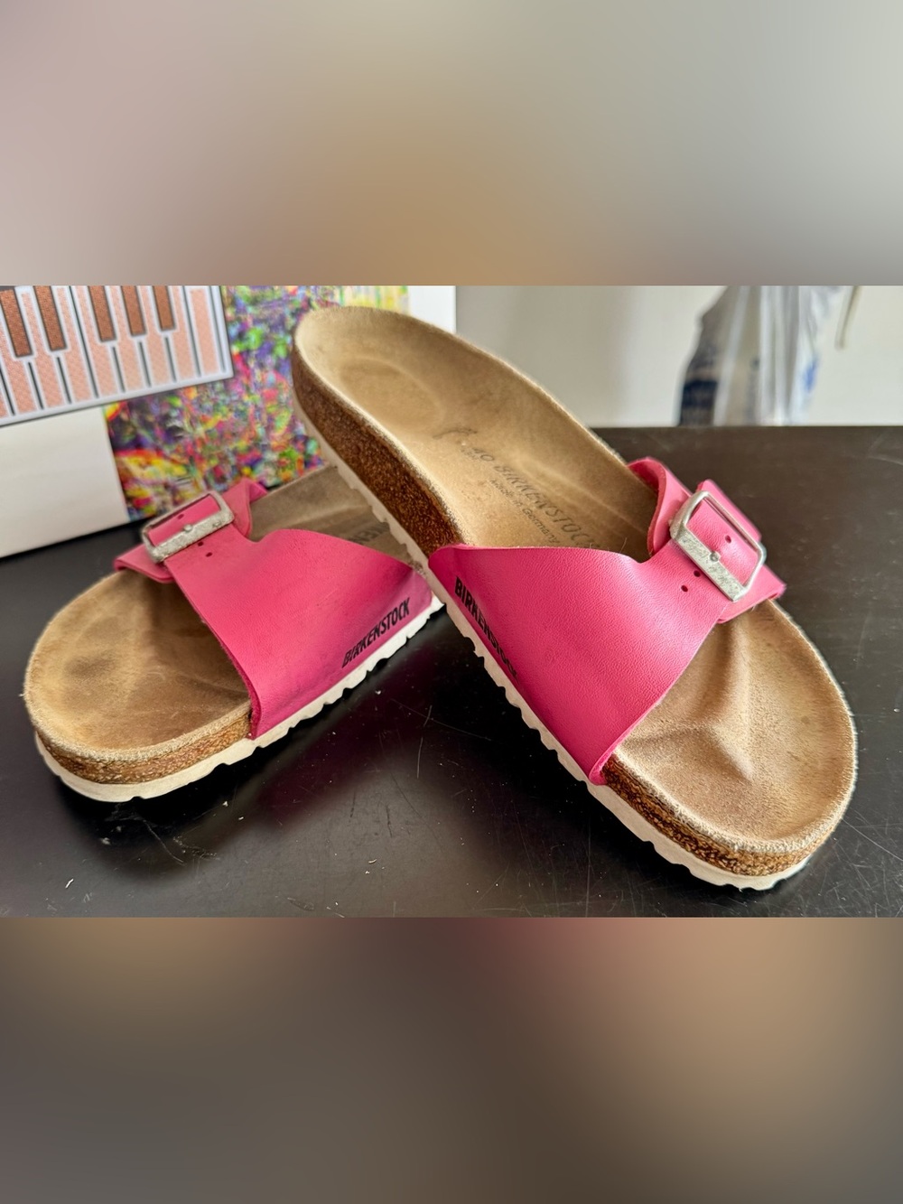 Birkenstock Madrid Women’s Hot Pink Single Strap Sandals
